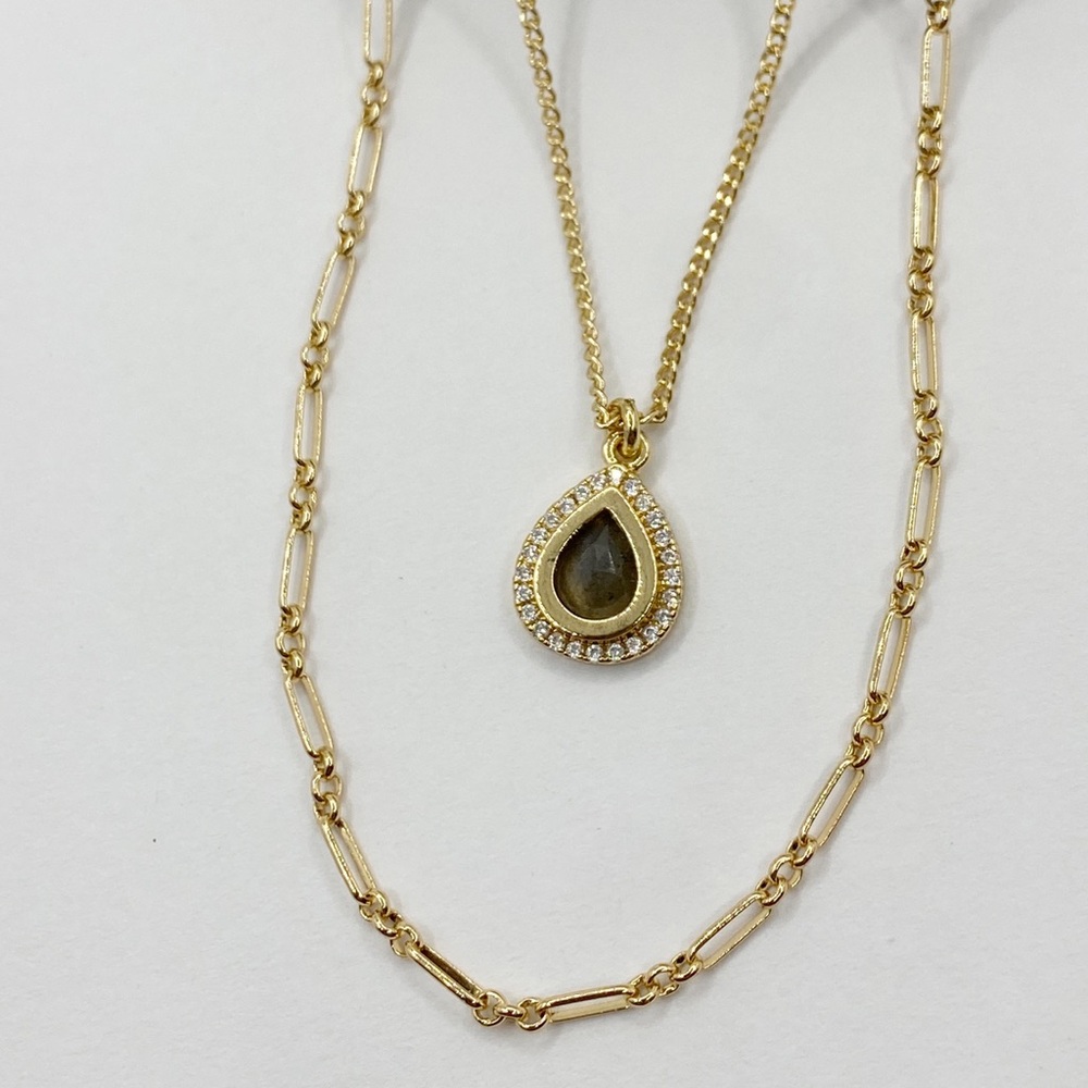 NEW FP x Luna Norte Tigers Eye Layering Necklace Set - Picture 2 of 10